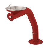 Haws 3380 | Outdoor Vandal - Resistant Steel Pedestal Fountain | 0.45 GPM - BottleFillingStations.com