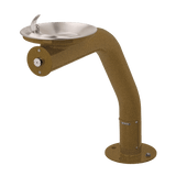 Haws 3380 | Outdoor Vandal - Resistant Steel Pedestal Fountain | 0.45 GPM - BottleFillingStations.com