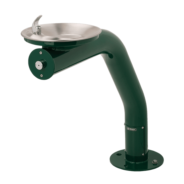 Haws 3380 | Outdoor Vandal - Resistant Steel Pedestal Fountain | 0.45 GPM - BottleFillingStations.com