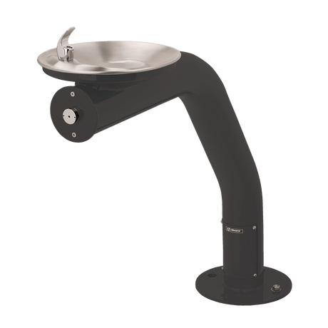 Haws 3380 | Outdoor Vandal - Resistant Steel Pedestal Fountain | 0.45 GPM - BottleFillingStations.com