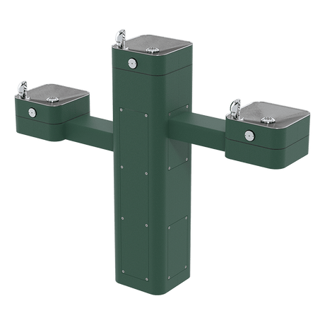 Haws 3603 | Vandal - Resistant Outdoor Stainless Steel Pedestal Fountain | 0.45 GPM - BottleFillingStations.com