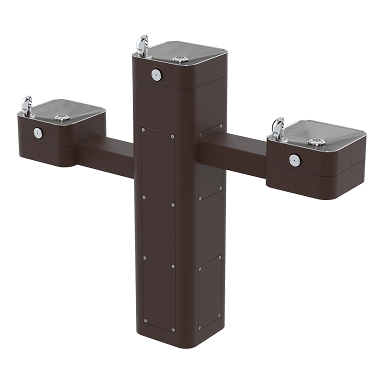 Haws 3603 | Vandal - Resistant Outdoor Stainless Steel Pedestal Fountain | 0.45 GPM - BottleFillingStations.com