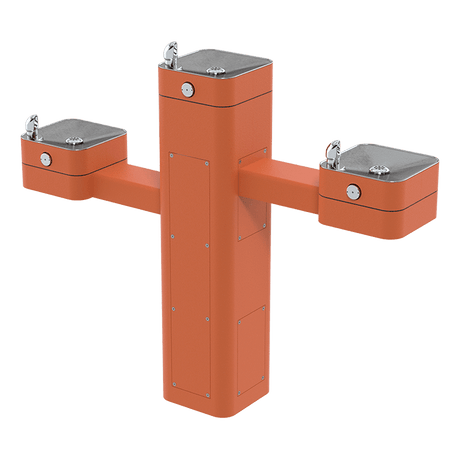 Haws 3603 | Vandal - Resistant Outdoor Stainless Steel Pedestal Fountain | 0.45 GPM - BottleFillingStations.com