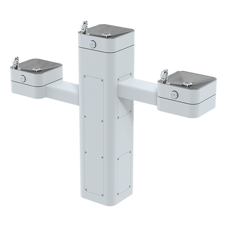 Haws 3603 | Vandal - Resistant Outdoor Stainless Steel Pedestal Fountain | 0.45 GPM - BottleFillingStations.com
