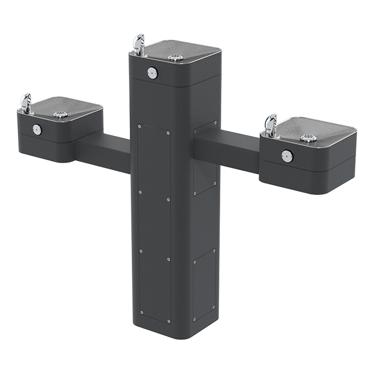 Haws 3603 | Vandal - Resistant Outdoor Stainless Steel Pedestal Fountain | 0.45 GPM - BottleFillingStations.com