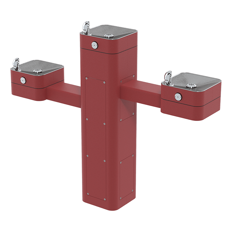 Haws 3603 | Vandal - Resistant Outdoor Stainless Steel Pedestal Fountain | 0.45 GPM - BottleFillingStations.com