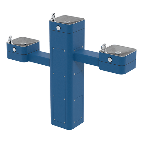 Haws 3603 | Vandal - Resistant Outdoor Stainless Steel Pedestal Fountain | 0.45 GPM - BottleFillingStations.com