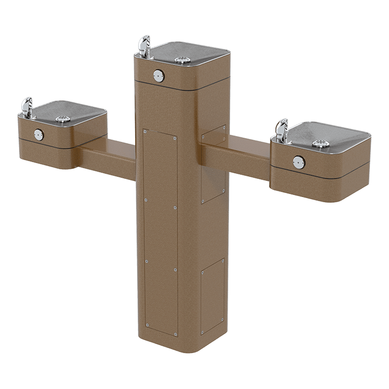 Haws 3603 | Vandal - Resistant Outdoor Stainless Steel Pedestal Fountain | 0.45 GPM - BottleFillingStations.com