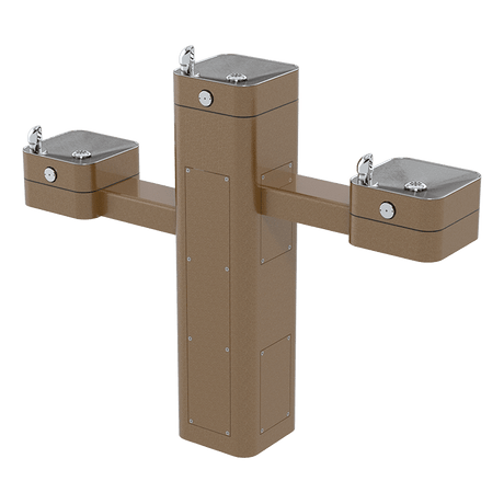 Haws 3603 | Vandal - Resistant Outdoor Stainless Steel Pedestal Fountain | 0.45 GPM - BottleFillingStations.com