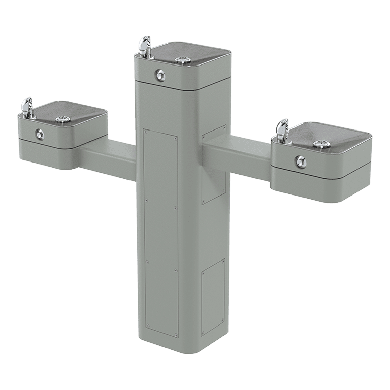 Haws 3603FR | Freeze - Resistant Vandal - Resistant Pedestal Fountain | 0.45 GPM - BottleFillingStations.com