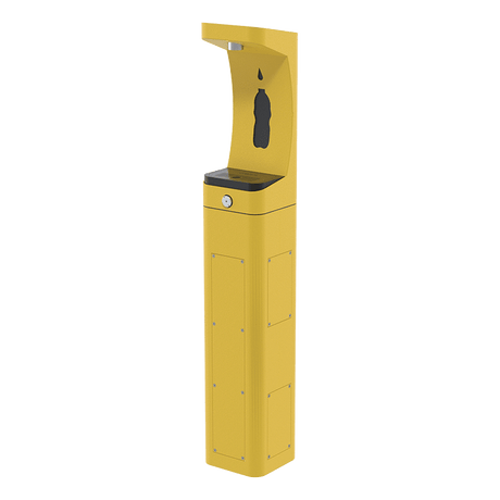 Haws 3610 | Outdoor Vandal - Resistant Pedestal Bottle Filler | 1 GPM - BottleFillingStations.com