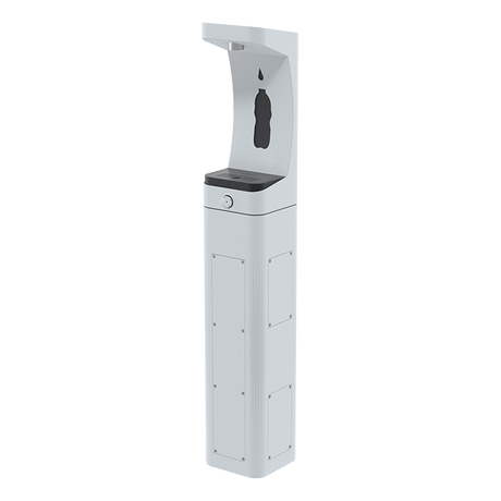 Haws 3610 | Outdoor Vandal - Resistant Pedestal Bottle Filler | 1 GPM - BottleFillingStations.com