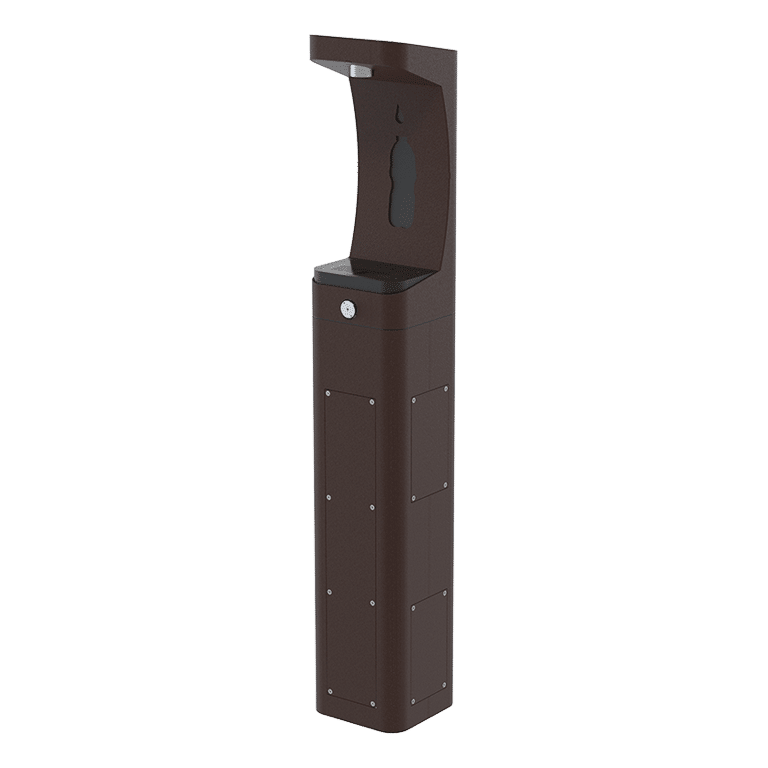 Haws 3610 | Outdoor Vandal - Resistant Pedestal Bottle Filler | 1 GPM - BottleFillingStations.com