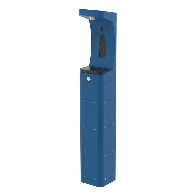 Haws 3610 | Outdoor Vandal - Resistant Pedestal Bottle Filler | 1 GPM - BottleFillingStations.com