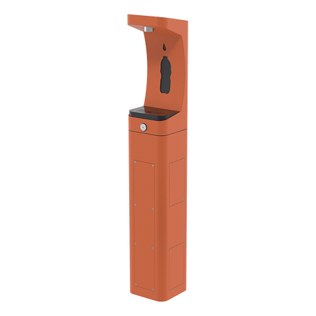 Haws 3610 | Outdoor Vandal - Resistant Pedestal Bottle Filler | 1 GPM - BottleFillingStations.com