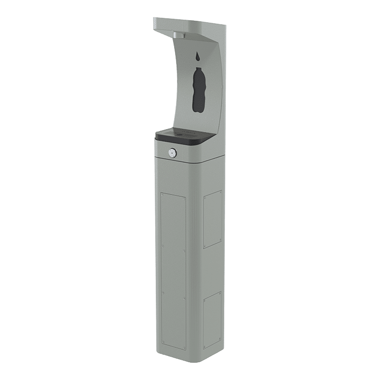 Haws 3610F | Outdoor Vandal - Resistant Filtered Pedestal Bottle Filler | 1 GPM - BottleFillingStations.com