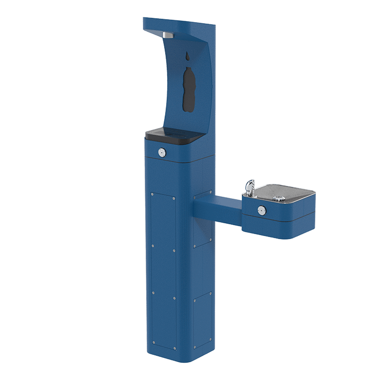Haws 3611 | Vandal - Resistant Outdoor Pedestal Bottle Filler & Fountain | 1 GPM - BottleFillingStations.com