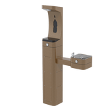 Haws 3611 | Vandal - Resistant Outdoor Pedestal Bottle Filler & Fountain | 1 GPM - BottleFillingStations.com