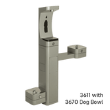 Haws 3611 | Vandal - Resistant Outdoor Pedestal Bottle Filler & Fountain | 1 GPM - BottleFillingStations.com