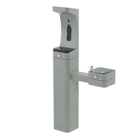 Haws 3611 | Vandal - Resistant Outdoor Pedestal Bottle Filler & Fountain | 1 GPM - BottleFillingStations.com