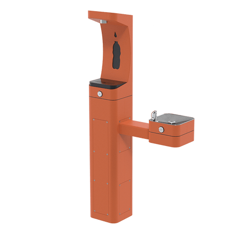 Haws 3611F | Outdoor Vandal - Resistant Bottle Filler & Fountain | 1 GPM - BottleFillingStations.com