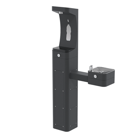 Haws 3611F | Outdoor Vandal - Resistant Bottle Filler & Fountain | 1 GPM - BottleFillingStations.com