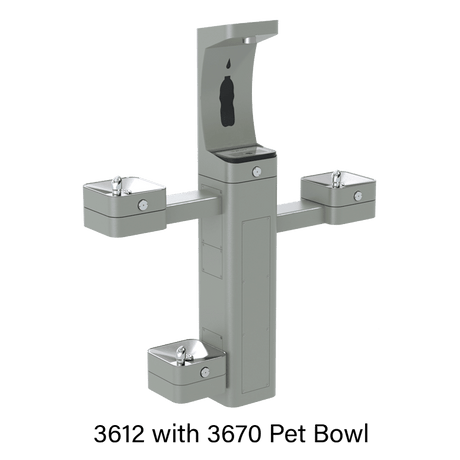 Haws 3612 | Vandal - Resistant Outdoor Bottle Filler & Drinking Fountain | 1 GPM - BottleFillingStations.com