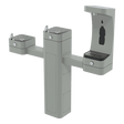 Haws 3612BFA | Outdoor SS Bottle Filler & Dual Fountain | 1 GPM - BottleFillingStations.com