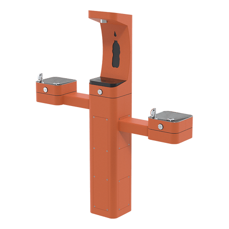 Haws 3612F | Vandal - Resistant Outdoor Filtered Bottle Filler & Dual Fountain | 1 & 0.45 GPM - BottleFillingStations.com