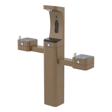 Haws 3612F | Vandal - Resistant Outdoor Filtered Bottle Filler & Dual Fountain | 1 & 0.45 GPM - BottleFillingStations.com