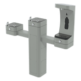 Haws 3612FBFA | Outdoor Filtered Bottle Filler & Dual Fountain | 1 GPM - BottleFillingStations.com