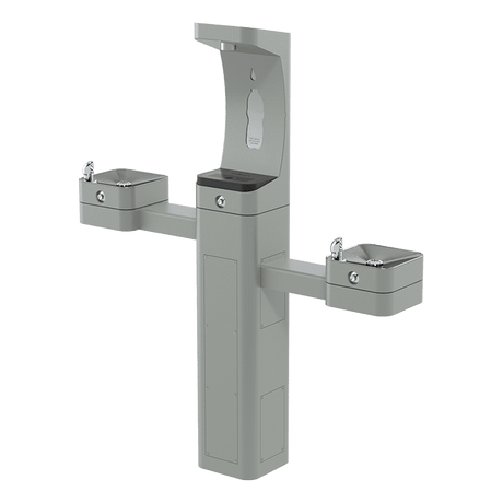 Haws 3612FR | Freeze - Resistant Outdoor Bottle Filler & Dual Fountain | 1 GPM - BottleFillingStations.com
