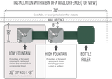 Haws 3612FRBFA | Freeze - Resistant Outdoor Dual Fountain & Bottle Filler | 1 GPM - BottleFillingStations.com