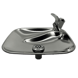 Haws 4010 | Deck - Mounted Single - Bubbler Drinking Fountain | Stainless Steel - BottleFillingStations.com