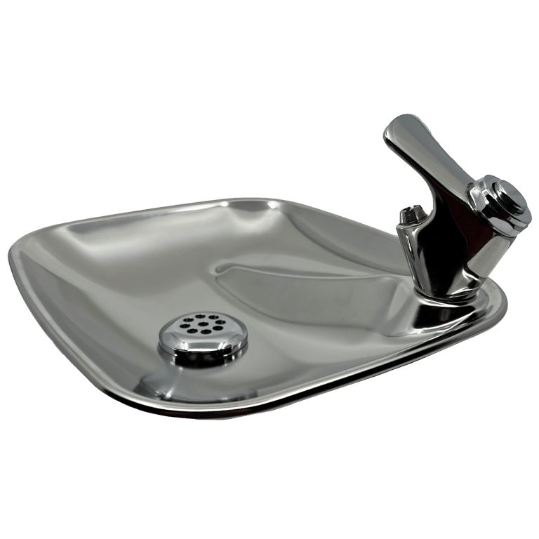 Haws 4010 | Deck - Mounted Single - Bubbler Drinking Fountain | Stainless Steel - BottleFillingStations.com