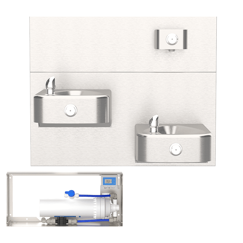 Haws 6478 | Universal Water Filter Cabinet with Monitor | 3,000 Gal., 1.5 GPM - BottleFillingStations.com