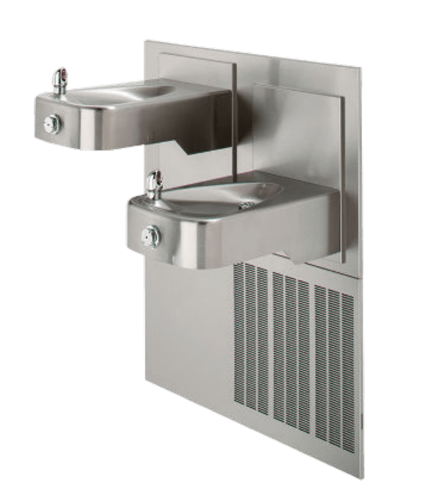 Haws H1117.8 | Vandal - Resistant Chilled Dual Wall - Mount Fountain | 8 GPH - BottleFillingStations.com