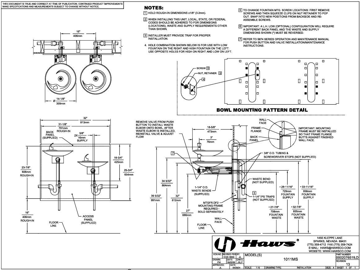 Haws 1011MS