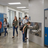 Elkay EDFPB117C | Bi-Level In-Wall SwirlFlo Drinking Fountain | Filterless, Non-refrigerated, Stainless Steel - BottleFillingStations.com