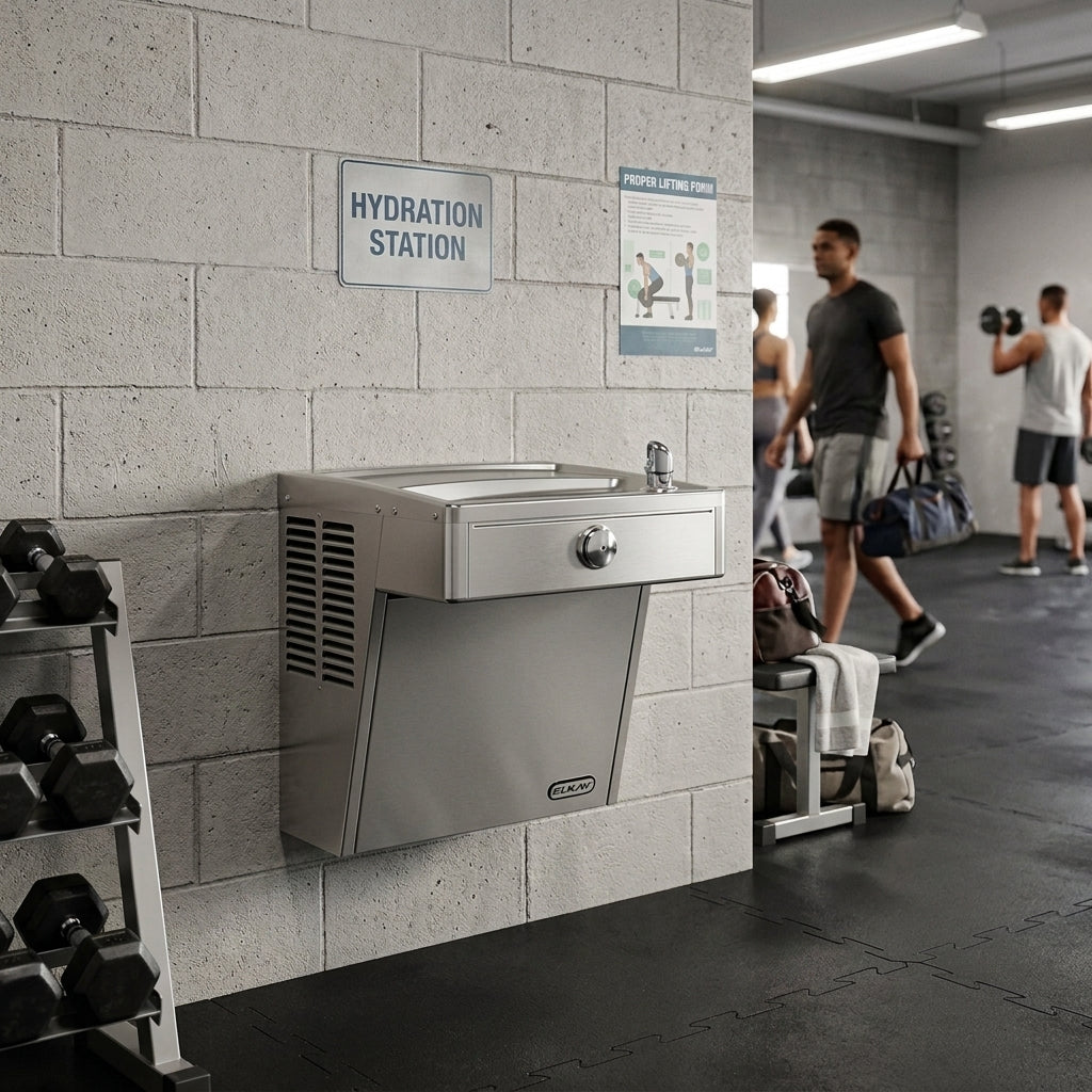 Elkay VRC8S | Wall-mount VRC-style Drinking Fountain | Filterless, Refrigerated, Fully Vandal-resistant
