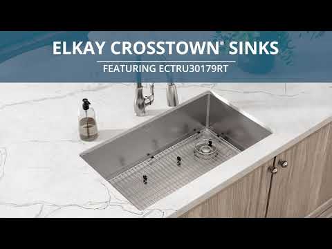 Elkay ECTRU30179RT | Crosstown 18 Gauge Single Bowl Undermount Sink | 31-1/2" x 18-1/2" x 9"