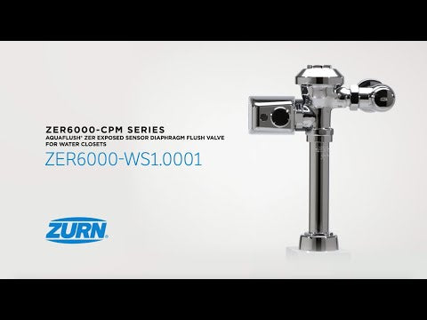 Zurn ZER6000-WS1.0001 | AquaSense Series Sensor Flush Valve | Battery-Powered, 1.6 gpf