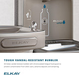 Elkay LZS8WSVRSK | Wall-mount Bottle Filling Station | Filtered, Refrigerated, EZ-style Fountain Vandal-resistant Bubbler, Stainless Steel