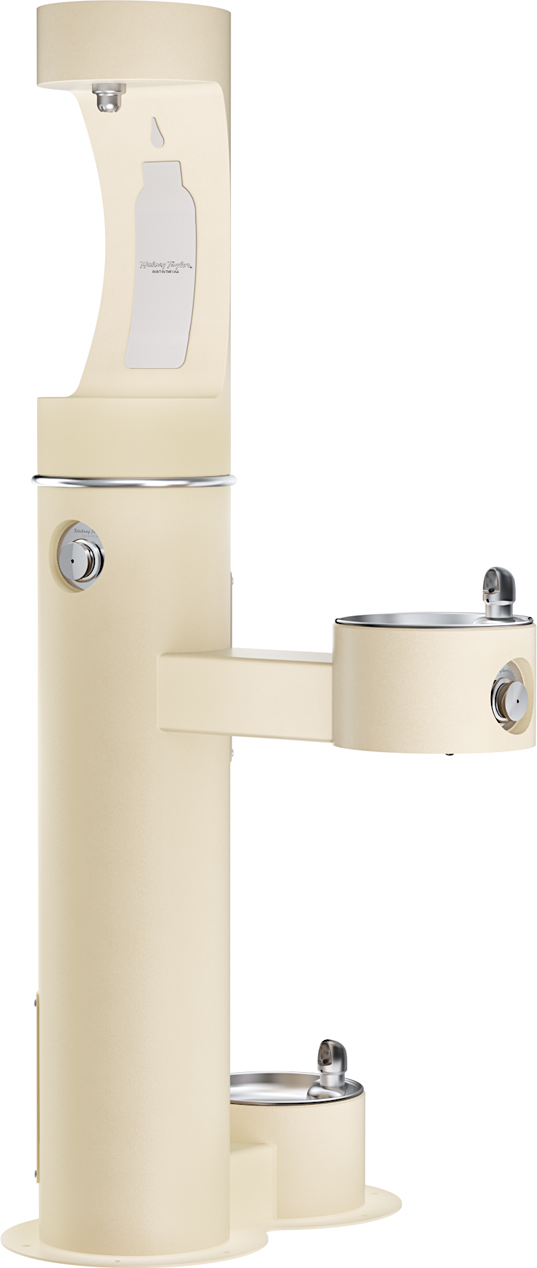 Halsey Taylor 4420BF1UDBFRK | Freestanding Bottle Filling Station | Filterless, Non-refrigerated, Freeze-resistant, Includes a Dog-bowl / Pet fountain