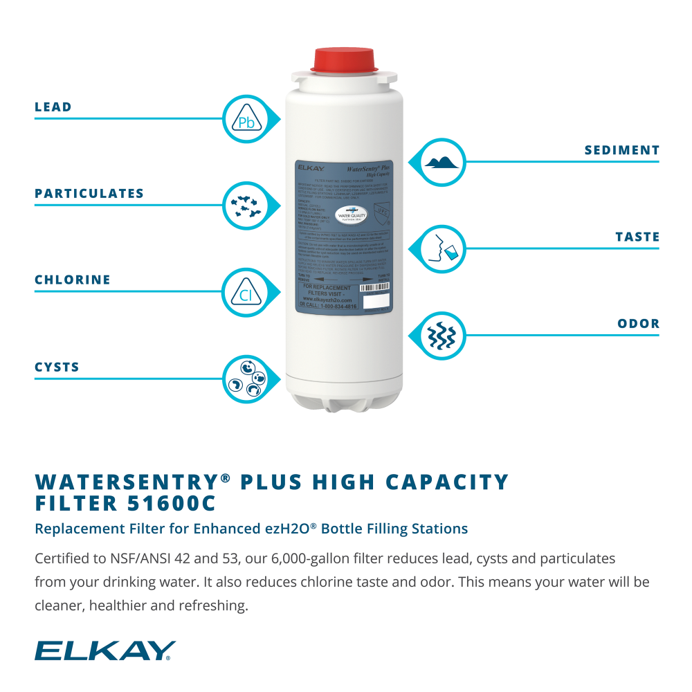 Elkay WSF6000R-2PK WaterSentry Fresh 6000 CTO Filter - Replacement