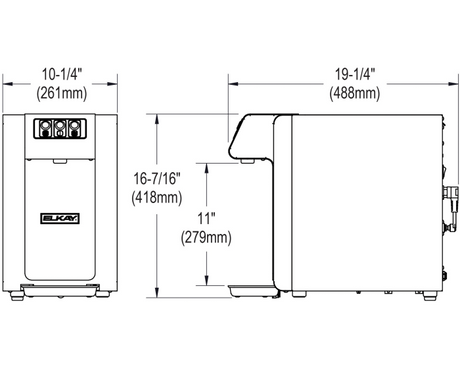 Elkay DSBS130UVPC | Countertop Water Dispenser | Filtered, Refrigerated - BottleFillingStations.com