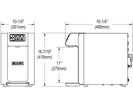 Elkay DSBSH130UVPC | Countertop Water Dispenser | Filtered, Refrigerated, Hot water - BottleFillingStations.com