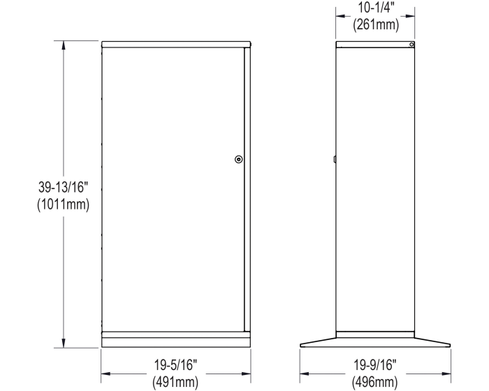 Elkay DSCABBSH | Water Dispenser Cabinet | Stainless Steel (To be used along a DSBSH130UVPC or DSBS130UVPC) - BottleFillingStations.com