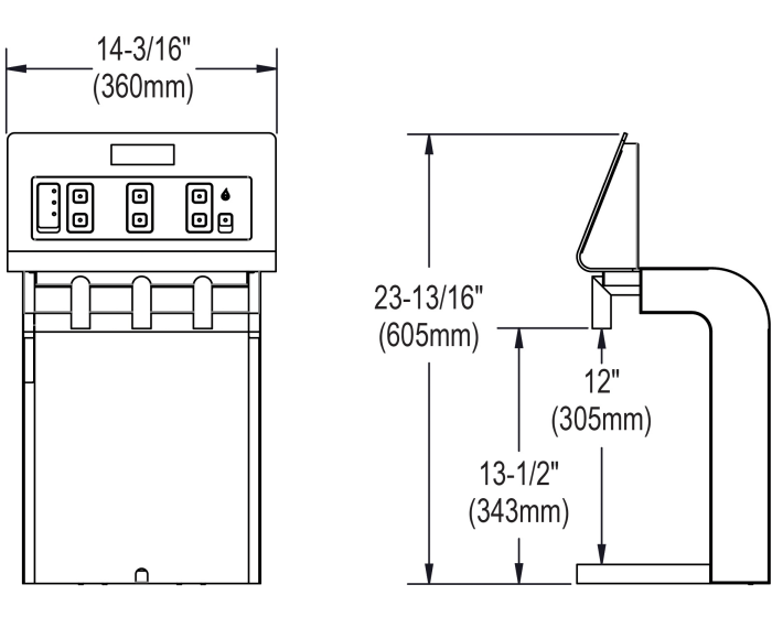 Elkay DSFB1UVK | Fontemagna Bridge Countertop Water Dispenser | Filtered, Stainless Steel (To be used along a DSFBF180K) - BottleFillingStations.com