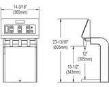 Elkay DSFB1UVK | Fontemagna Bridge Countertop Water Dispenser | Filtered, Stainless Steel (To be used along a DSFBF180K) - BottleFillingStations.com